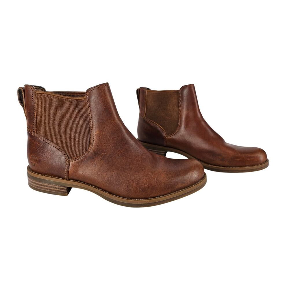 TIMBERLAND WOMEN'S LIGHT BROWN MAGBY LOW CHELSEA BOOTS – US SIZE 7, STYLE A1HT6